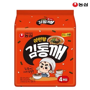 농심 라면왕 김통깨 100g, 4개