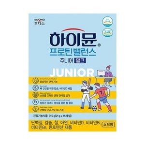 하이뮨 프로틴 밸런스 주니어 밀크 21g x 15p + 주니어 보틀 세트, 315g, 1세트