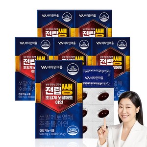 비타민마을 남성용 전립선 건강엔 전립쌩 초임계 쏘팔메토 아연 15g, 6개, 30정