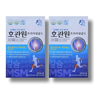 호관원 프리미엄골드 관절 연골 MSM과 해조칼슘 70ml 60포 1박스, 700ml, 2박스