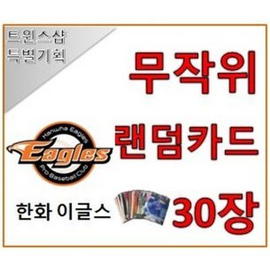 한화 이글스 야구 포토카드 랜덤카드 30장 트윈스샵 야구카드 야구팬 선물 수집, 1개