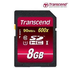 트랜센드 SDHC 8GB 600X UHS-I U1 SD메모리카드, 1개