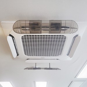 제노믹스 에어컨 바람막이 천장형 벽걸이 에어컨 공기 순환 히터 가림막 날개 가드 NRW-2000, 투명화이트, 1개