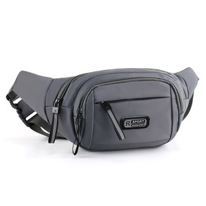 AZMON 프리미엄 멀티포켓 미니힙색 스포츠 웨이스트백 2.5L, 그레이, 360 x 140 x 100mm, 1개