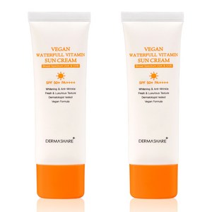 더마쉐어 비건 워터풀 비타민 선크림 SPF50+ PA++++, 2개, 50ml