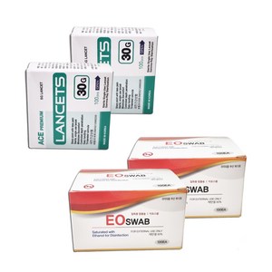 미래메디쿠스 채혈침(30G)100개+알콜솜100매, 2개, 1세트