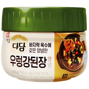 CJ제일제당 다담 우렁강된장500g, 500g, 6개