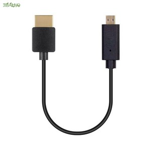 JIBAIHUO 핸드폰 티비 미러링 케이블 넷플릭스 짧은 mico hdmi to hdmi 2.0 4k 60hz hd cec hdmi to type d mico hdmi fo, 20cm, 1개