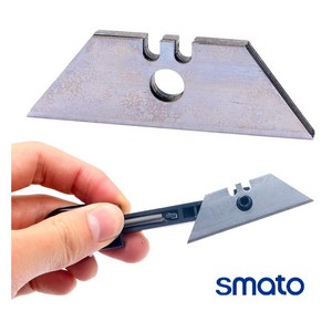 스마토 SMATO 교체용 19mm 칼날 10개 SMUB-19 커터칼날 SMSC SMUK 19A 19B 19C 사용 가능 자동 리턴 슬라이딩칼 접이식 안전칼 안전 자동 리턴 컷터칼