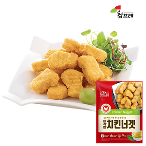 참프레-바삭한 치킨너겟1kg /분쇄육이아닌 육계를 그대로, 4개, 1kg