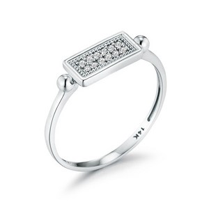 D102 패션 14K 18K 스퀘어꼬냑 반지