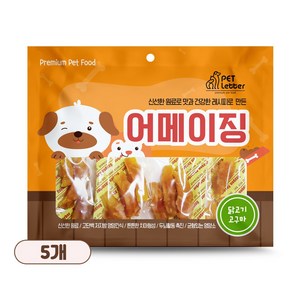 펫레터 어메이징 대용량 강아지 간식, 5개, 300g, 치킨고구마