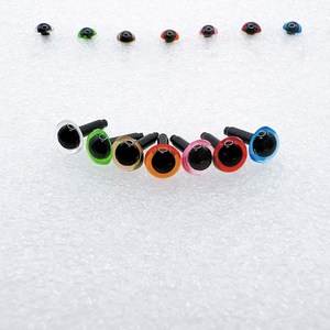 컬러 인형 눈 (4.5/6mm) 캣츠아이 모루 인형 만들기 눈 7가지 색상, 4.5mm, 투명, 2.라이트브라운, 1개