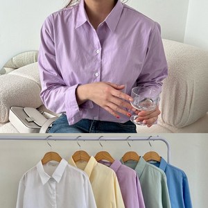 여성 화이트 셔츠 블라우스 기본 흰남방