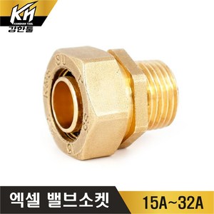 엑셀 발소 XL 밸브소켓 겉나사 황동 겉발소, 1개, 25A