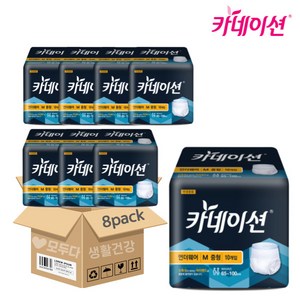 카네이션 언더웨어 중형M 10매 X 8팩 (80매), 중형, 8개