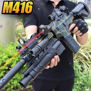 M416 전동 소프트 너프건 배그 키덜트 서바이벌 슈팅건, D, 단일 배터리 패키지, 1개