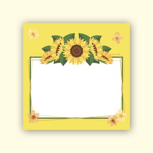 페토닷컴 예쁜 떡메모지 디자인 모음 메모지, 떡메 094. 해바라기 게시판 디자인, 1개