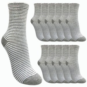 수한양말 여자 조임방지 양말 줄무늬 링글 12켤레