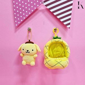 산리오 정품 과일하우스 가방고리 인형 키링 시나모롤 쿠로미 마이멜로디 포차코 폼폼푸린 헬로키티, 1개