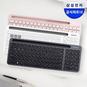 삼성전자 무선 블루투스 키보드 SK-P1000, 블랙+투명키스킨, SK-P1000B, 제조사축