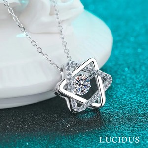 루키두스 다윗의 별 0.3Ct. 모이사나이트 댄싱 주얼리 목걸이