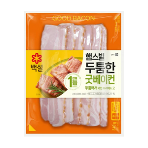 CJ 백설 햄스빌두툼한굿베이컨340g, 340g, 2개