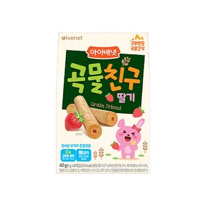 아이배냇 곡물친구, 딸기, 40g, 3개