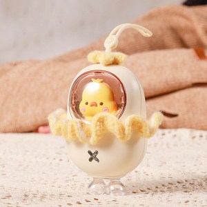 병아리 손난로 휴대용 USB 충전 C타입, 병아리 충전 손난로(베이지), 1개