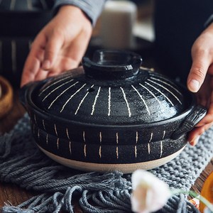 히츠키가마 뜨끈한 이가모노 일본식 도자기 밥솥 뚝배기 냄비 계란찜, 1개