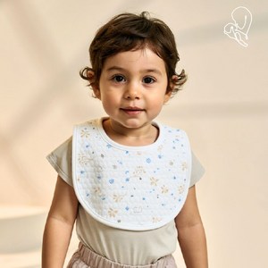 아기턱받이 이유식 신생아 출산선물 국내제작 순면 방수 자기주도, 1개, 1개입, 소형/07.마니또