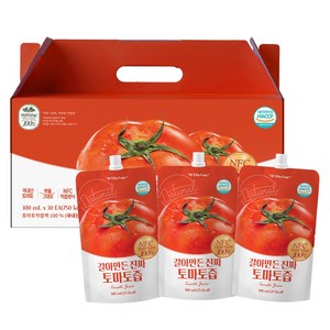 유기농마루 갈아만든 진짜 토마토즙, 100ml, 30개