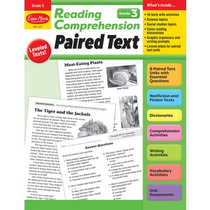 (영문도서) Reading Compehension: Paied Text Gade 3 Teache Resouce Papeback, Evan-Moo Educational Publi..., English, 9781645143420