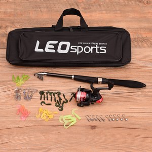 원투 낚시 장비 일체 입문용 낚시대 가방 세트 MT0068, 블랙