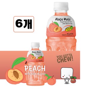 모구모구 피치 320ml x 6펫, 6개