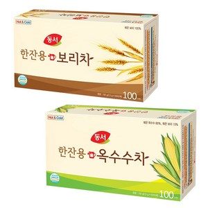 동서식품 한잔용 보리차+옥수수차, 1세트, 2개입, 150g