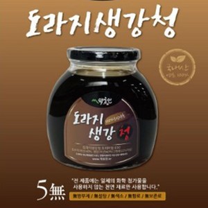 약초인 국내산100% 도라지생강청 650g 환절기 목건강 진액 무설탕 무색소, 1개입, 1개