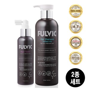 [2개세트] 풀빅 헤어 설페이트 프리 탈모완화 헤어케어 샴푸 + 토닉 2종세트, 1개
