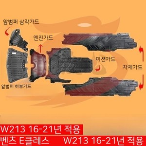 벤츠 E클래스 W213 언더커버 E220 E300 E320 E350, 18. 【2륜구동/미션가드 가드】표준형, 1개