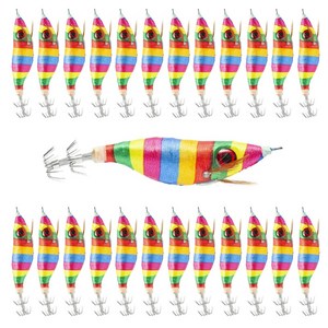 씨케이 / 수평 왕눈이 에기 25개 풀세트 / 월등한 조과 쭈구미 갑오징어 문어 / 바닷물 수평 밑걸림 현저히 감소 엄선, 색동 25개 SET 선장추천