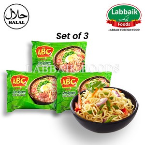 ABC Mi Soto Ayam Chicken Soto Flavor Noodles 75g (Set of 3) 225g 소토 아얌 치킨 플레이버 누들 (라면), 3개