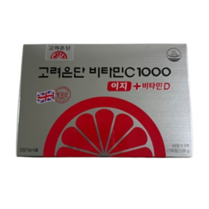 고려은단 비타민C1000 이지 + 비타민D 영국산 3개월분, 600mg, 1박스, 180정