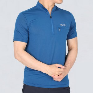 [이지바이] 국내생산 쿨데일리 남성 냉감 여름 등산 작업복 반팔 집업티셔츠