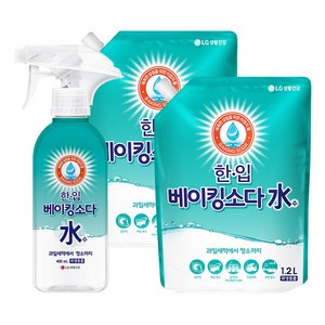 한.입 베이킹소다수 400ml + 리필 1.2L x 2개