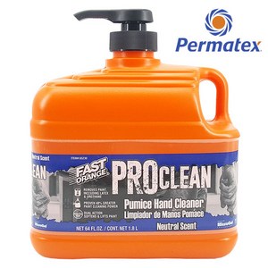 Permatex FAST ORANGE PROCLEAN 65230 스크럽 핸드 클리너 1.8L 손세정제, 1개