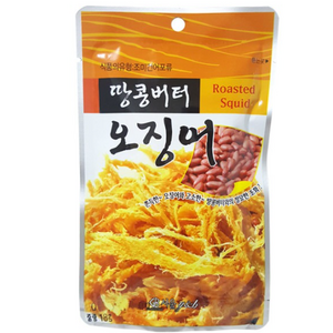 서울지앤비 땅콩버터 오징어, 18g, 12개