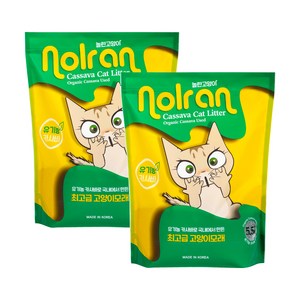 놀란고양이 카사바모래 5.5L X 2개 고양이모래, 5.5L 2봉