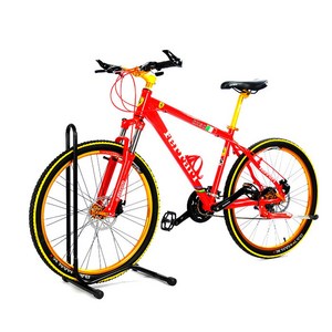 자전거 스탠드 거치대 실내용 실외 가정용 L자형 자전거 보관대 받침대, 블랙