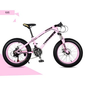 광폭타이어 펫바이크 바퀴큰자전거 타이어 산악 다운힐, 1. 7단, 26인치, 핑크(스포크 휠), 1개