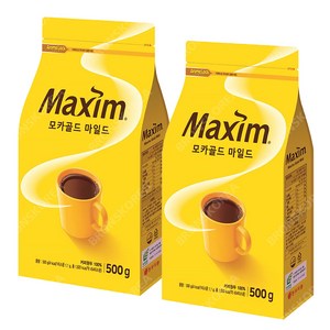 동서 맥심 모카골드 마일드 500g X 2개 블랙 알커피 리필용, 1개입